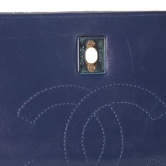 Chanel Trendy CC Top Handle Bag Quilted Lambskin Small Blue - Picture 8 of 9